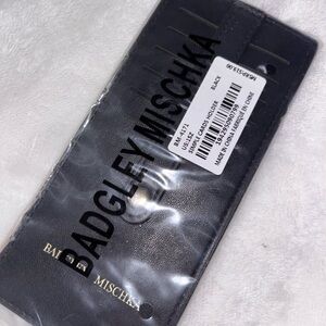 Badgley Mischka Black Card Holder